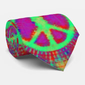 Trippy Stropdas-Dye Psychedelic Peace Sign Stropdas (Opgerold)