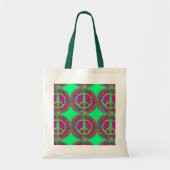 Trippy Stropdas-Dye Psychedelic Peace Sign Tote Bag (Voorkant)