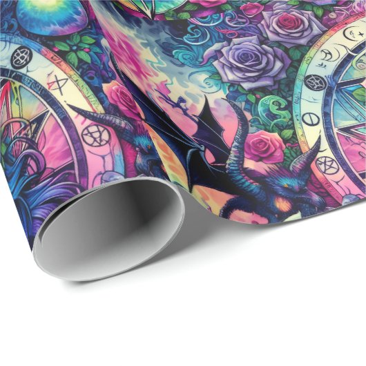 Trippy stropdas kleurstof Halloween heks godin cad Cadeaupapier (Rol Hoek)