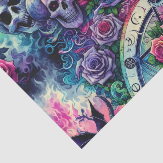 Trippy stropdas kleurstof Halloween heks godin cad Tissuepapier (Detail)