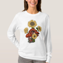 Trippy Sunflower Mushroom Psychedelic T-shirt