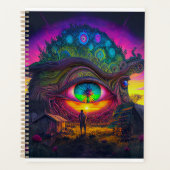 Trippy sunset in abstracte surrealistische day-dro planner (Voorkant)