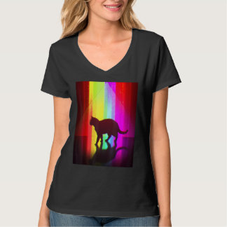 Trippy Surreal Cat Acidwave Aesthetic Surrealism R T-shirt