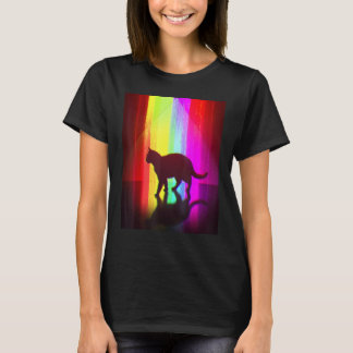 Trippy Surreal Cat Acidwave Aesthetic Surrealism R T-shirt