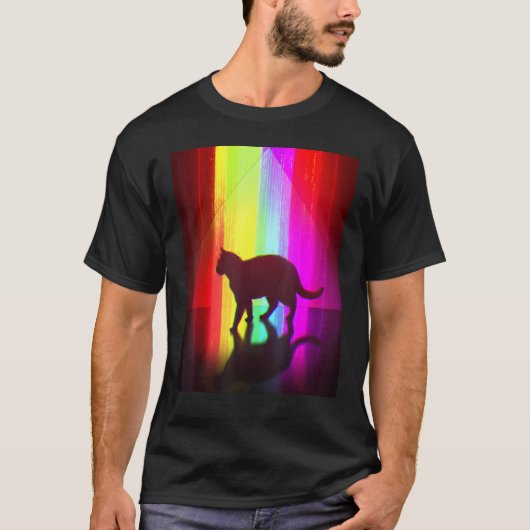Trippy Surreal Cat Acidwave Aesthetic Surrealism R T-shirt (Voorkant)
