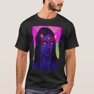 Trippy Surreal Meisje AcidWave Egirl Esthetische S T-shirt