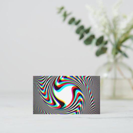 Trippy Swirl Emblem Visitekaartje (Staand voorkant)