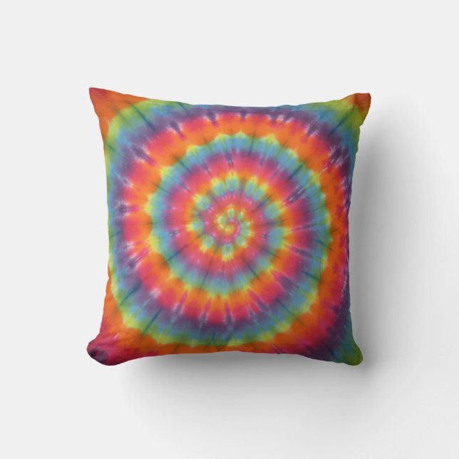 Trippy Swirl Tie Dye Amerikaans MoJo Kussen (Voorkant)