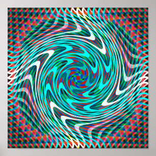 Trippy Swirl Tunnel Poster