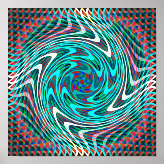 Trippy Swirl Tunnel Poster (Voorkant)