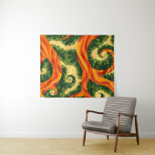Trippy Tapestry - Psychedelische Natuur Wall Art Wandkleed (In Situ (horizontaal))