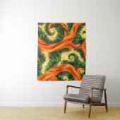 Trippy Tapestry - Psychedelische Natuur Wall Art Wandkleed (In situ)