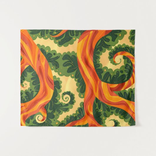 Trippy Tapestry - Psychedelische Natuur Wall Art Wandkleed (Voorkant (horizontaal))