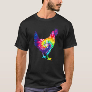 Trippy Tie Dye Kip Voor Hippy Boer Hobby Farm T-shirt