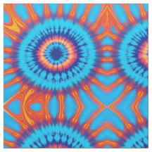 Trippy Tie-Dye Retro Blauw & Oranje