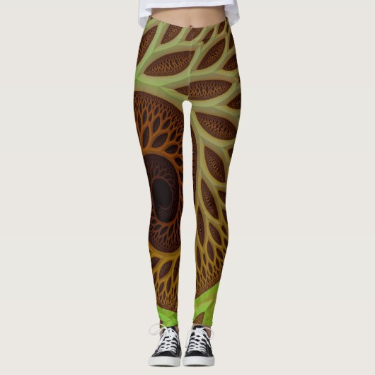 Trippy Tree of Life Psychedelic Leggings (Voorkant)