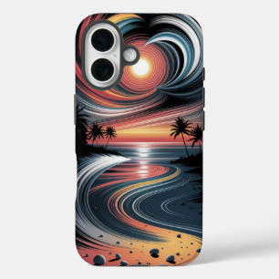 Trippy Tropische Vibes iPhone 16 Hoesje
