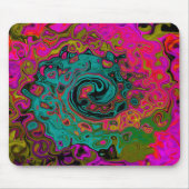 Trippy Turquoise Abstract Retro Liquid Swirl Muismat (Voorkant)