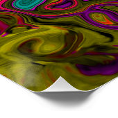 Trippy Turquoise Abstract Retro Liquid Swirl Perfect Poster (Hoek)