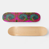 Trippy Turquoise Abstract Retro Liquid Swirl Persoonlijk Skateboard (Horizontaal)