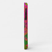 Trippy Turquoise Abstracte Retro Vloeibare Draaiko Case-Mate iPhone Case (Achterkant/links)