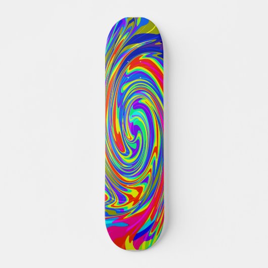 Trippy Tye Dye Mini Schaats Board Persoonlijk Skateboard (Voorkant)
