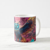 Trippy uil vliegen koffiemok (Voorkant rechts)