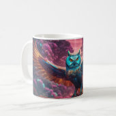 Trippy uil vliegen koffiemok (Voorkant links)