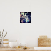 Trippy verf poster (Keuken)