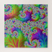Trippy Vibrant Bold Trippy Rainbow Spiral Fractal Legpuzzel (Verticaal)