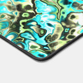 Trippy Vibrant Groovy Boho Hippie Fractal Marmer Bureaumat (Hoek)