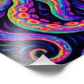 Trippy Vibrant Octopus Foto Afdruk (Hoek)