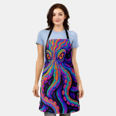 Trippy Vibrant Octopus Schort (Gedragen)