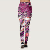 Trippy Vibrant Psychedelic Funky Fractal Art Leggings (Achterkant)