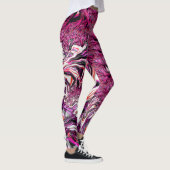 Trippy Vibrant Psychedelic Funky Fractal Art Leggings (Rechts)