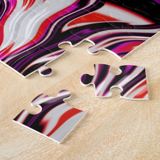 Trippy Vibrant Psychedelic Funky Fractal Art Legpuzzel (Zijkant)