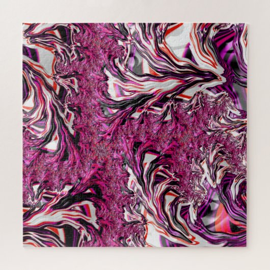 Trippy Vibrant Psychedelic Funky Fractal Art Legpuzzel (Horizontaal)