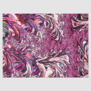 Trippy Vibrant Psychedelic Funky Fractal Art Tissuepapier