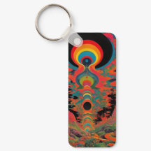 Trippy vintage psychedelische retro kunst uit de j