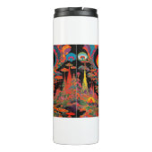 Trippy Vintage psychedelische retro kunst uit de j Thermosbeker (Achterkant)