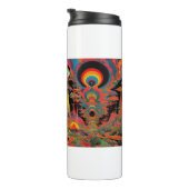 Trippy Vintage psychedelische retro kunst uit de j Thermosbeker (Geroteerd rechts)