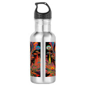 Trippy Vintage psychedelische retro kunst uit de j Waterfles (Achterkant)