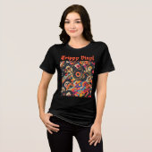 trippy-vinyl Tri-Blend shirt (Voorkant volledig)
