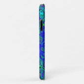 Trippy Violet Blue Abstract Retro vloeistof Case-Mate iPhone Case (Achterkant/rechts)