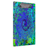 Trippy Violet Blue Abstract Retro vloeistof Klembord (Rechts)