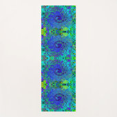 Trippy Violet Blue Abstract Retro vloeistof Yogamat (Voorkant)