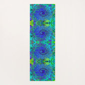 Trippy Violet Blue Abstract Retro vloeistof Yogamat (Achterkant)