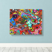 Trippy Wall Art Canvas Afdruk (Insitu (Houten vloer))