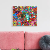 Trippy Wall Art Canvas Afdruk (Insitu (Woonkamer))