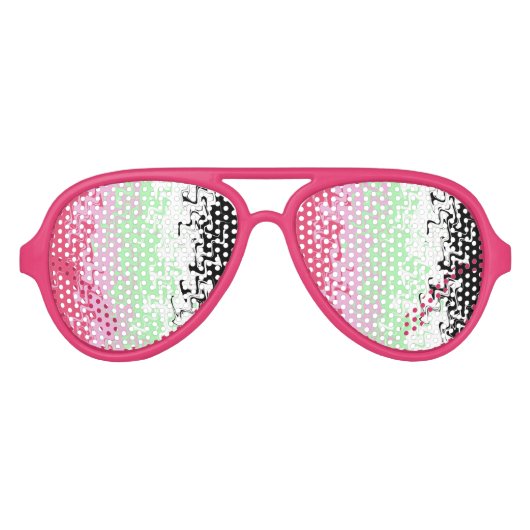 Trippy Wavy Abstract Recipromantische Pride Vlag Aviator Zonnebril (Voorkant)
